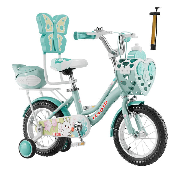 Habib Gruppe Prinzessin Fahrrad 12" 14" 16" | Komplett - Set mit Korb & Box - Europebazar