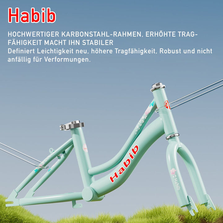 Habib Gruppe Prinzessin Fahrrad 12" 14" 16" | Komplett - Set mit Korb & Box - Europebazar