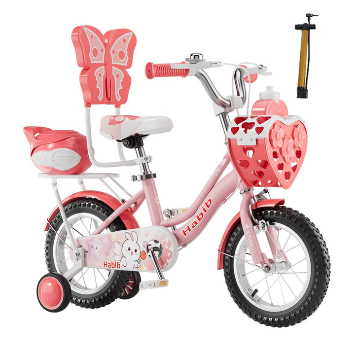 Habib Gruppe Prinzessin Fahrrad 12" 14" 16" | Komplett - Set mit Korb & Box - Europebazar
