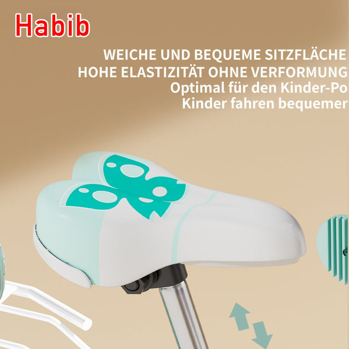 Habib Gruppe Prinzessin Fahrrad 12" 14" 16" | Komplett - Set mit Korb & Box - Europebazar