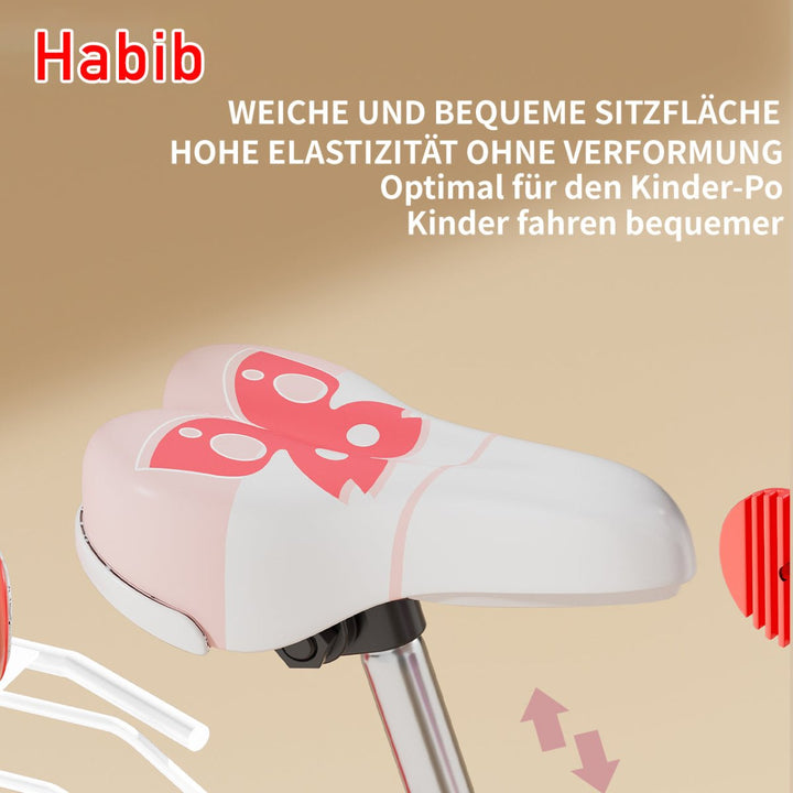 Habib Gruppe Prinzessin Fahrrad 12" 14" 16" | Komplett - Set mit Korb & Box - Europebazar