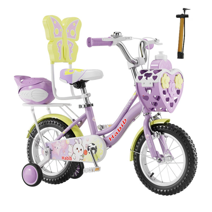Habib Gruppe Prinzessin Fahrrad 12" 14" 16" | Komplett - Set mit Korb & Box - Europebazar