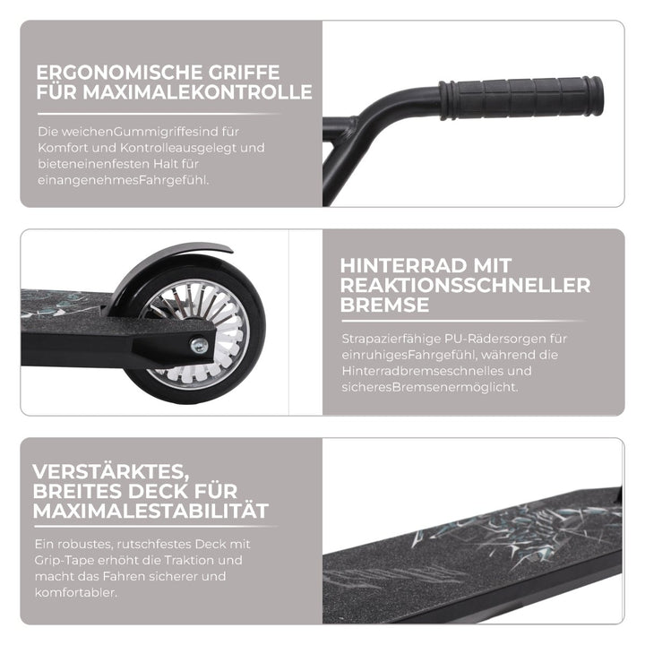 Habib Gruppe Stunt Scooter 360° | 110mm Alukern Räder & ABEC 9 - Europebazar