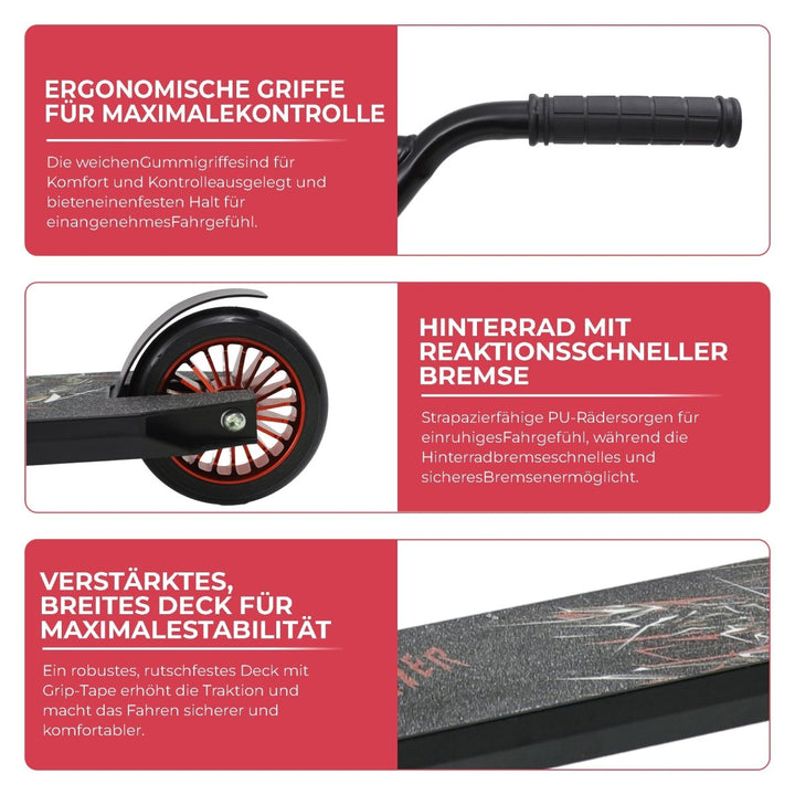Habib Gruppe Stunt Scooter 360° | 110mm Alukern Räder & ABEC 9 - Europebazar