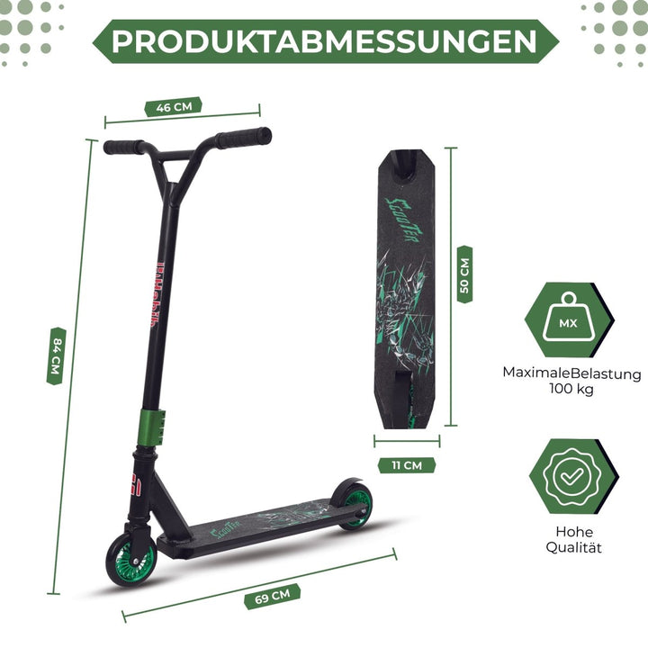Habib Gruppe Stunt Scooter 360° | 110mm Alukern Räder & ABEC 9 - Europebazar