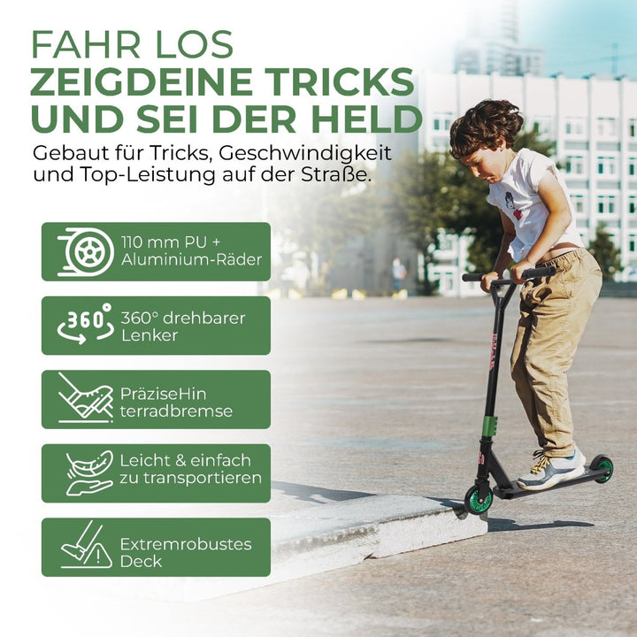 Habib Gruppe Stunt Scooter 360° | 110mm Alukern Räder & ABEC 9 - Europebazar