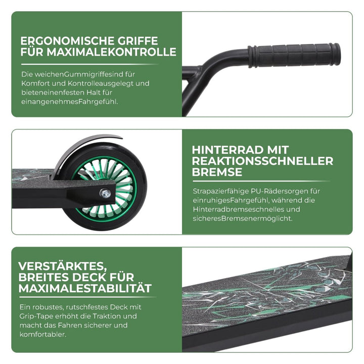 Habib Gruppe Stunt Scooter 360° | 110mm Alukern Räder & ABEC 9 - Europebazar