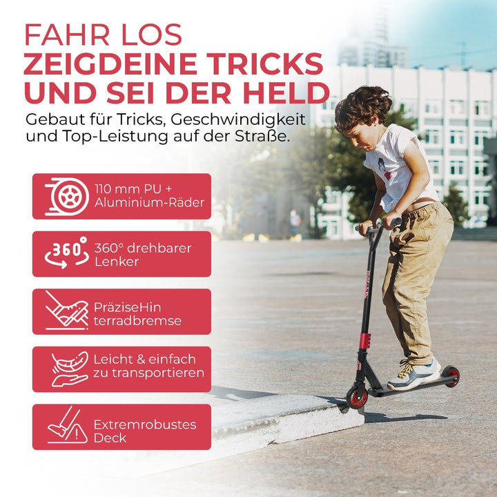 Habib Gruppe Stunt Scooter 360° | 110mm Alukern Räder & ABEC 9 - Europebazar