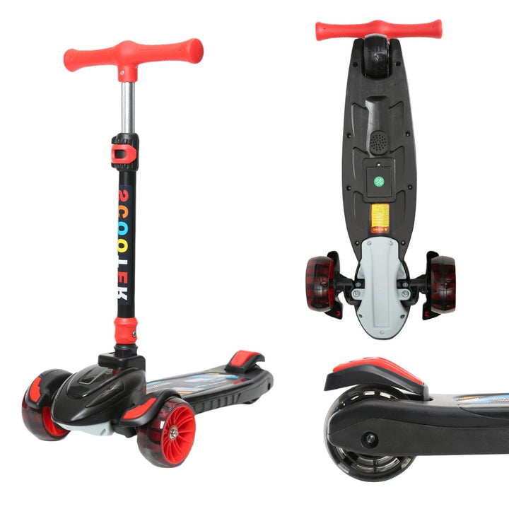 Habib Gruppe Train Scooter Kinderroller | 3 - Rad, LED - Licht & Faltbar - Europebazar