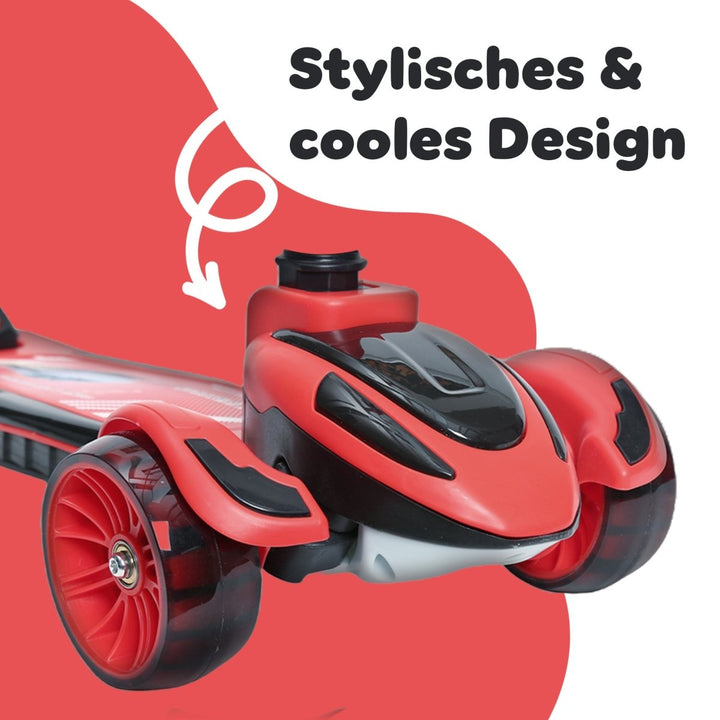 Habib Gruppe Train Scooter Kinderroller | 3 - Rad, LED - Licht & Faltbar - Europebazar