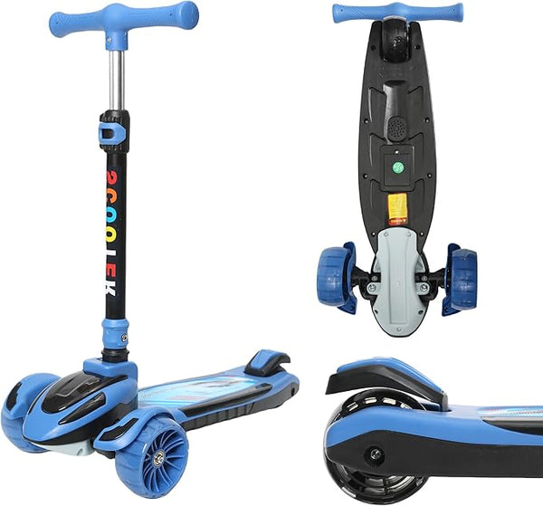 Habib Gruppe Train Scooter Kinderroller | 3 - Rad, LED - Licht & Faltbar - Europebazar
