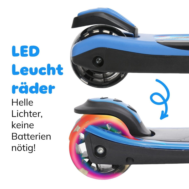 Habib Gruppe Train Scooter Kinderroller | 3 - Rad, LED - Licht & Faltbar - Europebazar