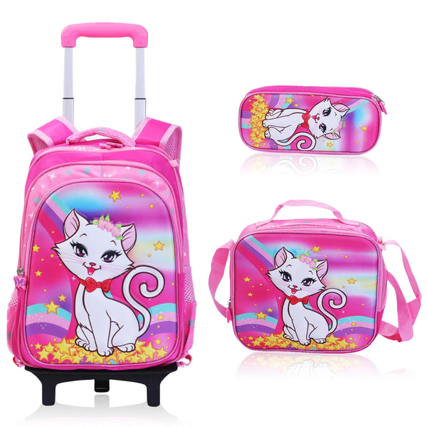 Schulrucksack Mädchen 3 in 1 Katze - Europebazar