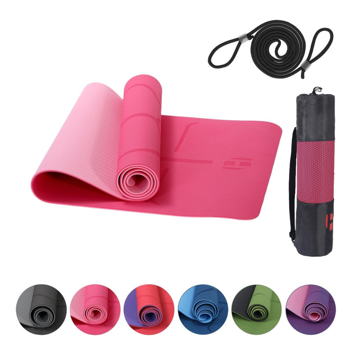 Yogamatte Rutschfest 183x61 cm - Ökologische Sportmatte für Fitness & Gymnastik - Europebazar