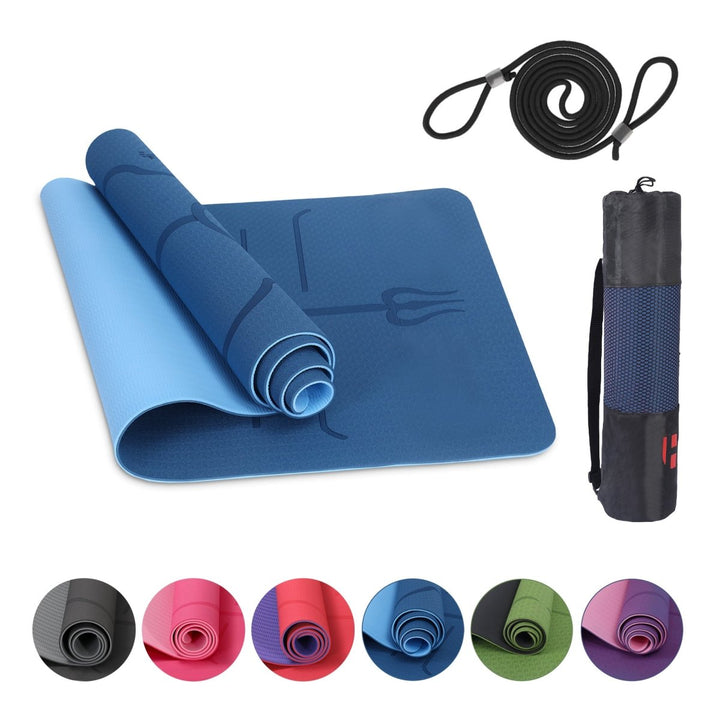 Yogamatte Rutschfest 183x61 cm - Ökologische Sportmatte für Fitness & Gymnastik - Europebazar